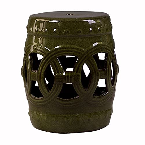 Chinese Ceramic Drum Garden Stool, Garden Decorative Stool, Suitable for Garden, Patio, Lawn (Color : E)