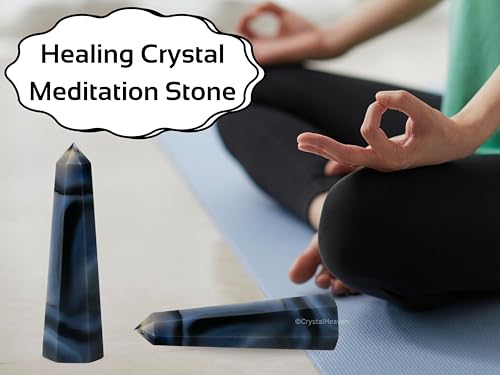 Image of Crystal Heaven Dendrite Agate Crystal Tower Obelisk Point For Chakra, Healing And Balancing - Aaa Grade Original Certified Gemstone Agate For Reiki Meditation Yoga Spiritual (3-4 Inches)