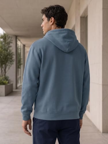 Image of Nobero Classic Zipper Hoodie for Men | Zip Up Hoodies for Men | Regular Fit | Full Zip Closure | Drawstring Hood | Zipped Hooded Sweatshirt | Cotton Rich Zipper Fleece Hoodie