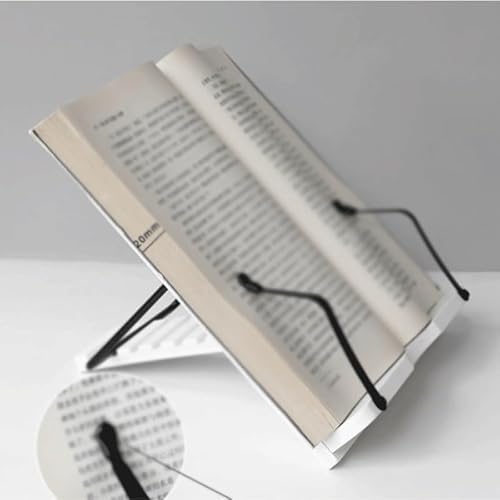 EKLMCFS Multi Functional Book Stand White Reading Rack Plastic Holder(28*20cm)