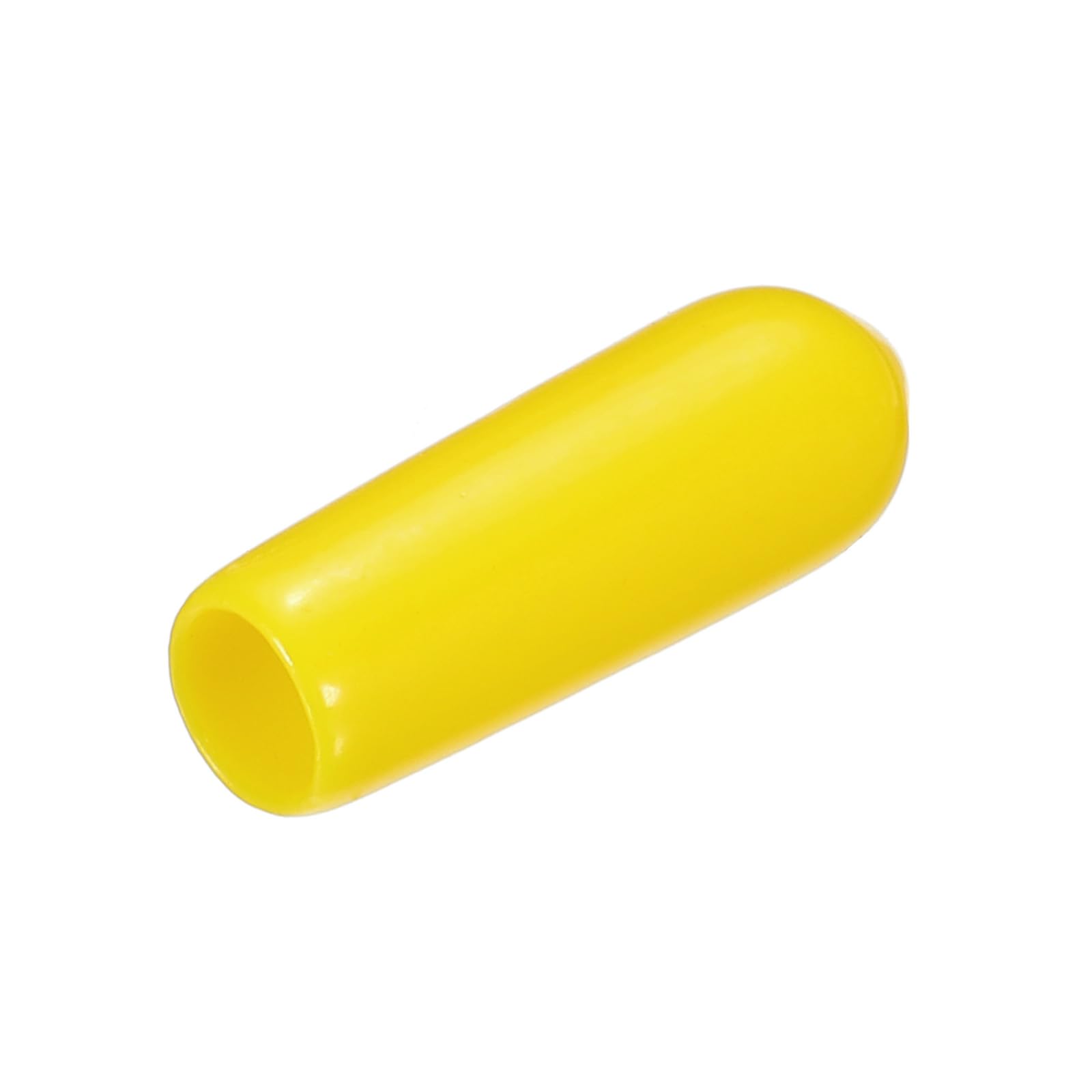 uxcell 20pcs Rubber End Caps 4mm ID Vinyl PVC Round Tube Bolt Cap Cover Screw Thread Protectors Yellow