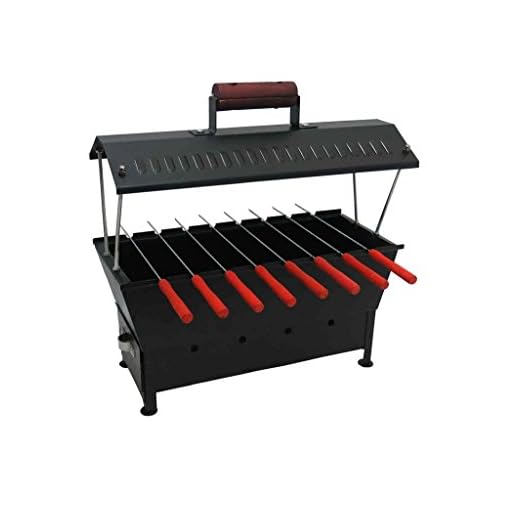 Fabrilla Hut Shaped Compact Charcoal Barbeque Grill Set (Black)