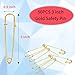 50 PCS 3 Inch (75m) Safety Pins for Clothes Leather Canvas Blankets Crafts Skirts Kilts Heavy Duty Oversized Safety Pins for Clothes in Gold Dulinkas