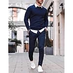COOFANDY Men's Crew Neck Sweater Slim Fit Lightweight Sweatshirts Knitted Pullover for Casual Or Dressy Wear - Image 3