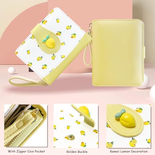 Image of Sunwel Fashion Girls Cutest Prints Wallet Card Slots Small Wallet with Zipper Coin Pouch Wallet for Women