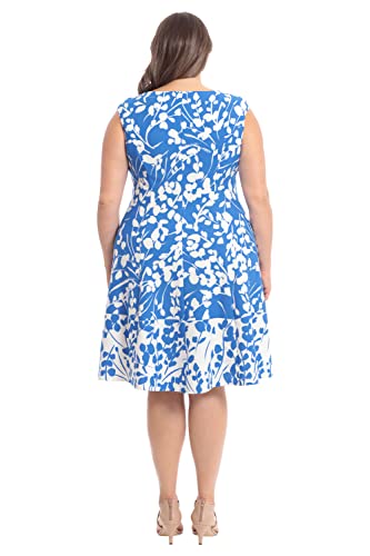 Image of London Times Womens Dresses Cap Sleeve Fit and Flare - Elegant Summer Cocktail Graduation Garden Party Wedding Guest Dress