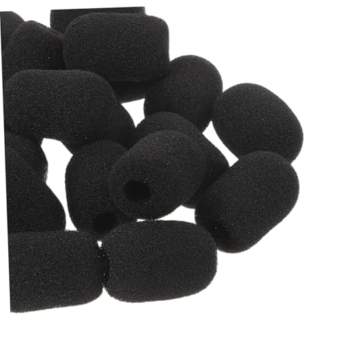 Mousse micro cravate pour vidéo en extérieur mini protection anti-vent YARNOW noir 60 pcs - 2