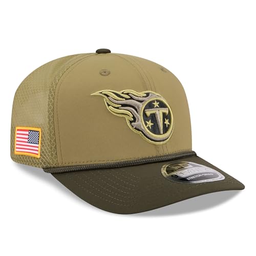 New Era Men's Green Tennessee Titans 2025 Salute to Service 9SEVENTY Adjustable Hat