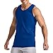 Hanes Men's Essentials Top Pack, Midweight Cotton Tanks, Sleeveless Shirts, 3-Pack, Deep Royal