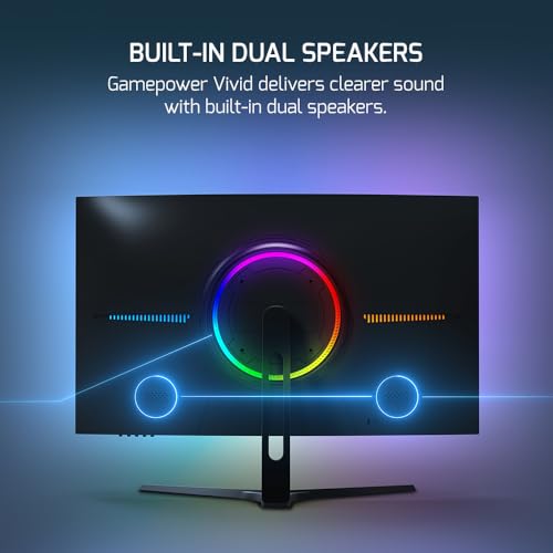 Image of GAMEPOWER T50 27 Inch 1500R Curved Gaming Monitor, 200Hz 1080p Display, Full HD, 0.5ms Response Time, VA Panel, FreeSync, HDR, 125% sRGB, RGB Backlight, Dual Speakers, Zero Frame, HDMI /DP