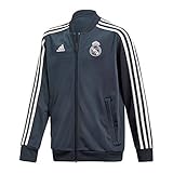 Camiseta de manga larga con ribete, logotipo del Real Madrid, 3 rayas y logotipo de adidas