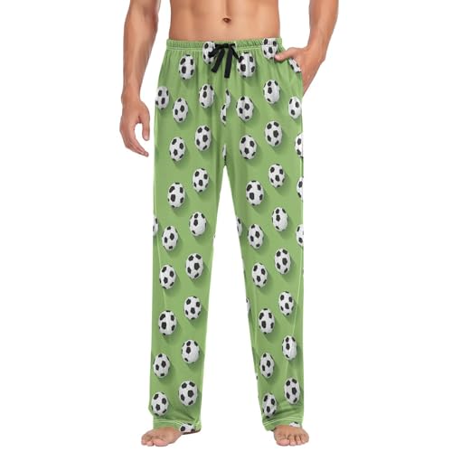 Football Men’s Pajama Bottoms Soft Lightweight Lounge Pants with Elastic Drawstring Waist