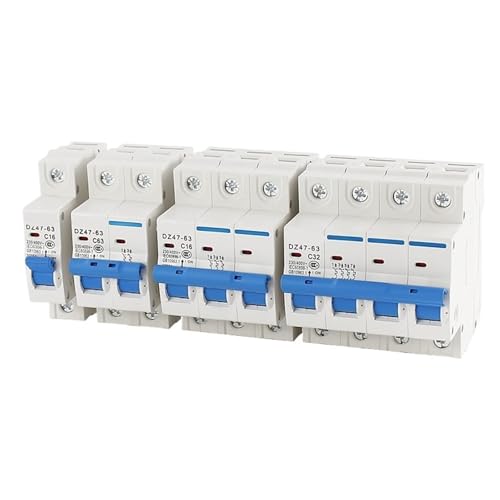 Disjoncteur miniature coupe-circuit DZ47 C10 400V rail DIN 35 mm
