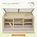 Outsunny Jaula Madera 115x60x58 cm 3 Ventanas Plexiglas 3 Pisos + Bandeja...