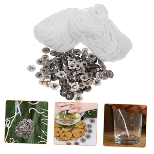 Housoutil Candle Accessory Kit 61m Long Polyester Wicks 24 Strands Centering Tool for Candle Making