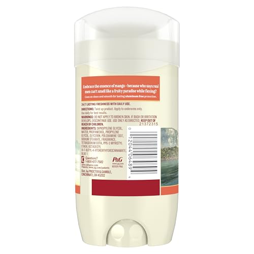 Image of Old Spice Aluminum Free Deodorant for Men, 24 /7 Lasting Freshness & Long Lasting Scent, 24 /7 Sweat & Odor Protection, Lost Cove with Mango + Tropical Breeze Scent, 3.0 oz