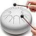 Lronbird Steel Tongue Drum Percussion, 6 Inch 8 Notes Musical Instruments, Music Gifts for Family Friends (White)