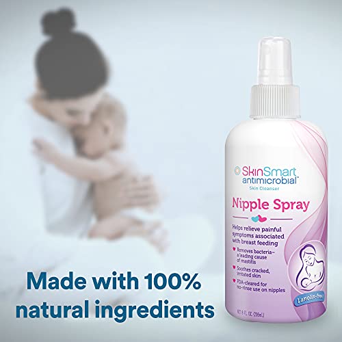 Skinsmart Nipple Relief Spray For Breastfeeding, Naturally Soothing, Lanolin-Free, Made With 100% Natural Ingredients (Hocl), 8 Ounce Spray #TOP1