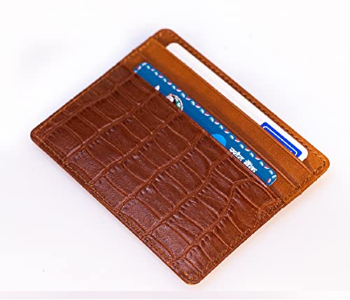 Image of BROWN BEAR Premium Branded Men's Pure German Nappa Leather, RFID ATM Card Holder (Brown)