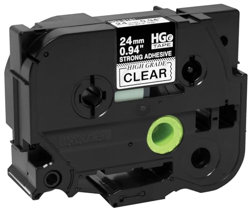 Brother HGES1515PK Black on Clear Extra-Strength Label Tape