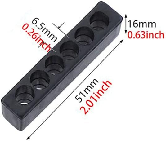 6pcs Plastic Hex Shank Screwdriver Bit Holder Screwdriver Head Storage Drill Bit Stand (6,10,12Holes), Red Black