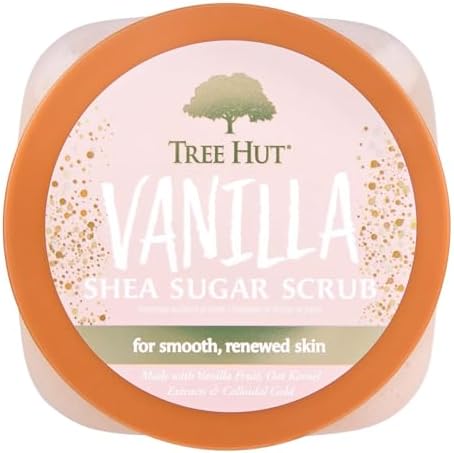 Tree Hut Vanilla Body Scrub, Exfoliating Sugar Scrub, Vegan, 18 Oz - 1