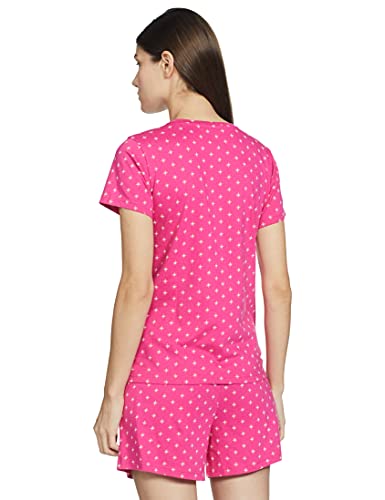 Image of Amazon Brand - Symbol Women's Cotton Regular Fit T-Shirt and Shorts Night Suit (Night Wear | Co-ord Set | Lounge Wear Set) (Available in Plus Sizes)