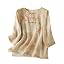 Beige Orange Floral Print