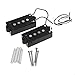 Wilkinson M-series WOPB Variable Gauss Alnico 5 Precision Bass Humbucker Pickups Vintage Tone Set for 4-string PB Style Electric Bass, Black