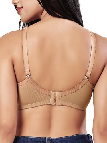 Image of Women's Seamless Padded Non Wired Cotton Stretch Everyday Bra| Detachable Straps | Transparent Straps Included