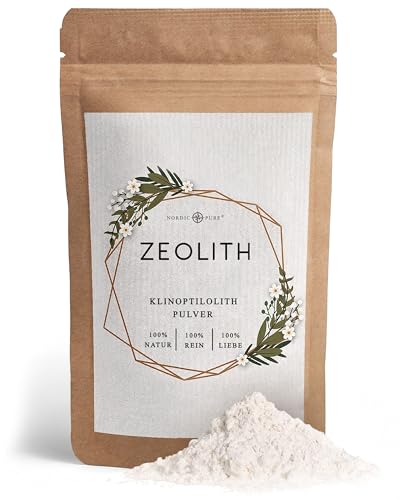 Nordic Pure Zeolith Pulver 1000g mit 95% Klinoptilolith Anteil | Premium Qualität | Extra fein