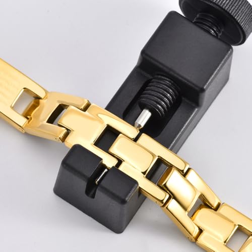 Glanzend Uhrenarmband Reparatur Werkzeug Set, Uhrenwerkzeug Stiftausdrücker für Uhrenarmbänder Kürzen, Uhrmacherwerkzeug für Uhrenstifte, Uhrenglieder Werkzeug, Uhr Verkleinern Tool