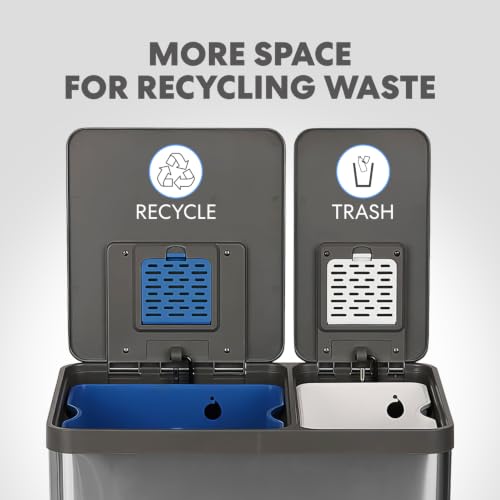 Caneca de basura rectangular 60 litros acero inoxidable miniatura 4