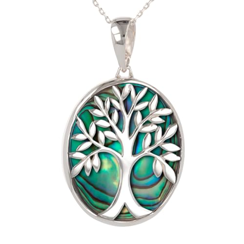 Pendentif Arbre de Vie Argent et Nacre Aden pour femme
