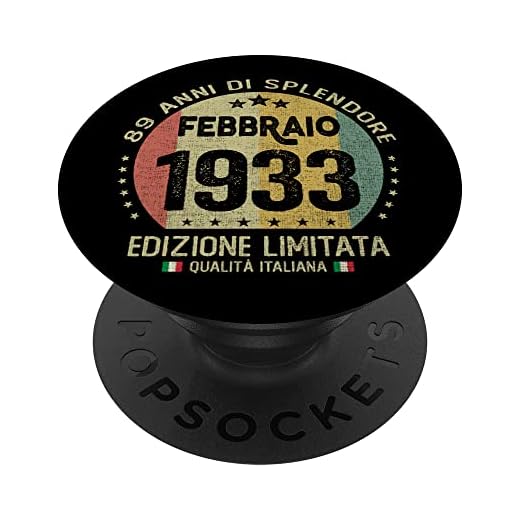 Vintage febrero 1933 - Nonna abuelo, regalo 89 años cumpleaños PopSockets PopGrip Intercambiable