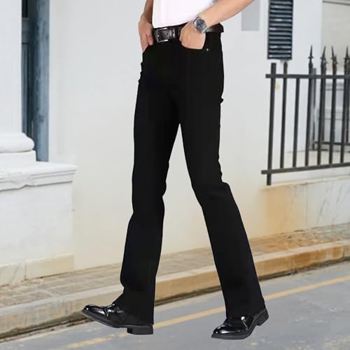 Men's Bell Bottom Jeans Baggy Vintage Bell Bottom Pants 70s Disco Stretch Flared Casual Retro Denim Jeans2