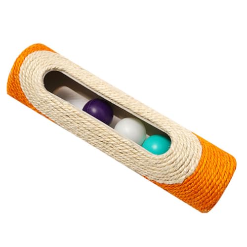 Rascador para gato con bola rodante y base de sisal