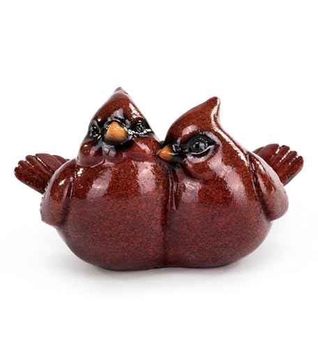 Napco Glossy Red Double Cardinal 2 inch Resin Decorative Tabletop Christmas Figurine