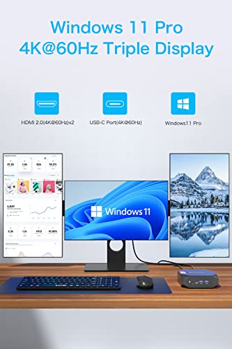 Gmktec Mini Pc Window 11 Pro, Amd Ryzen 7 3750H Micro Desktop Computers 16Gb Ddr4 512Gb Pcie Ssd, 4K Uhd Triple Screen Mini Computer For Light Gaming Business Office Video Editing #TOP4