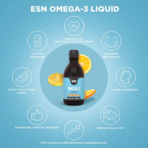 Omega-3-Öl ESN Omega-3 Liquid, Orange-Zitrone, 200 ml