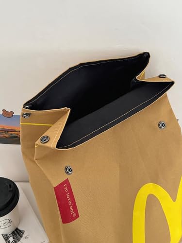 Dqxyctxc Funny Classic Paper Bag Backpack Retro Fashion Large Capacity Backpack Casual Canvas Bag Funny Gift For Women Men thumb #3