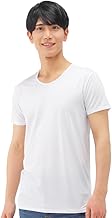 SARADEO MESH+ Inner Shirt, Round Neck, Breathable, Mesh Material, Shirt, Top, Short Sleeve, Cool, Underarm Sweat, Sweat Wicking, Comfortable, Simple, Gentle on Skin, Soft, Lightweight, Room Wear, Cool