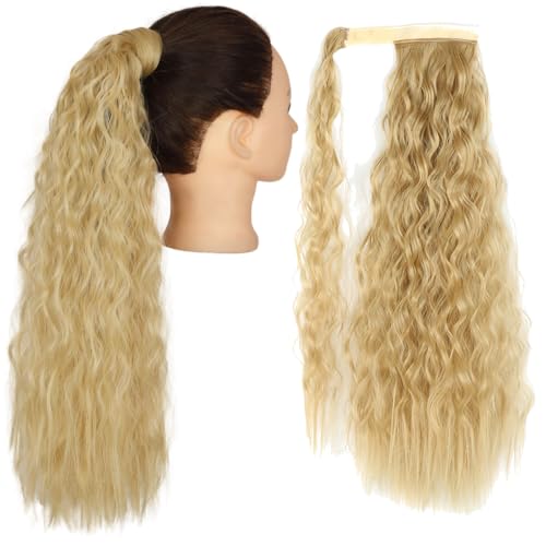 Postiche queue de cheval raide 85 cm extension cheveux synthétiques femme