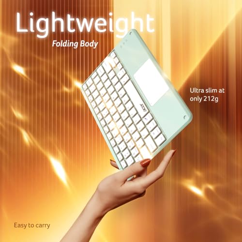 Image of Acer Nano Pad Touch Wireless Keyboard with Built-in Touchpad | Bluetooth Multi-Device Support | 280mAh Rechargeable Battery | Ultra-Slim Portable Design for Windows, Android, iOS & Mac | Green