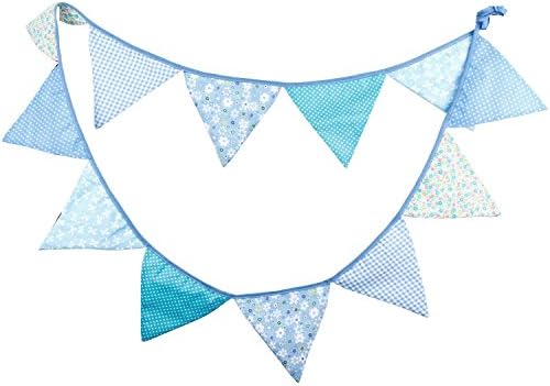 Multi Coloured Fabric Bunting for Party Birthday Wedding Anniversary Celebration Baby Shower (Pink)