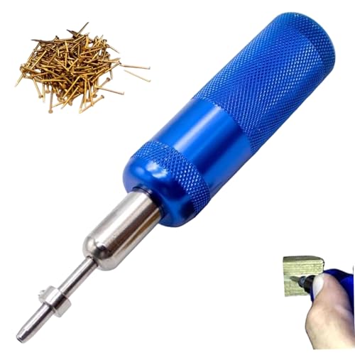 Cloueur à broches avec petits clous, 5.1 pouces, en métal, poussoir à broches avec poignée antidérapante, outils de construction de modèles navires