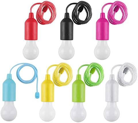 LYEAA dizhenhui104-jiaju LED String Lights Creative LED Hanging Light Bulb Battery Powered Colorful Pull Cord Bulbs for Indoor, Weddings, Festivals, Camping, Garden, Parties,Celebrations