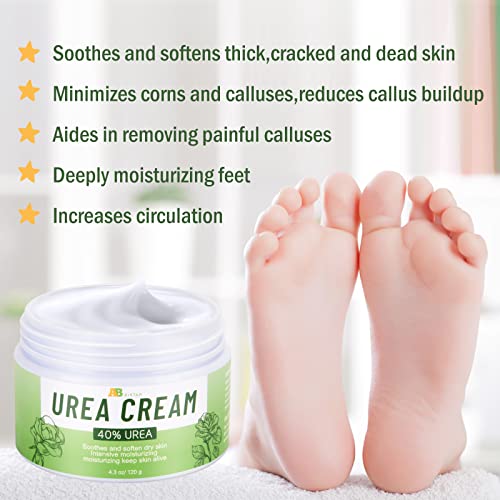 Source Leaf Urea Cream, 40 Percent Foot Care Lotion For Cracked Heels,Cracked Heels, Ultra,Rough, Dry, Calloused Feet,Softening Rough Skin On Feet 4.3 Fl.oz For Men And Women All Skin Types #TOP1