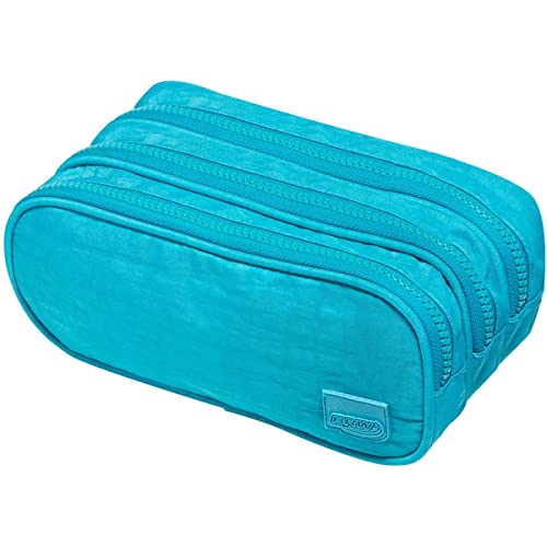 Estojo Nylon 3 Zíperes Verde Água, BRW