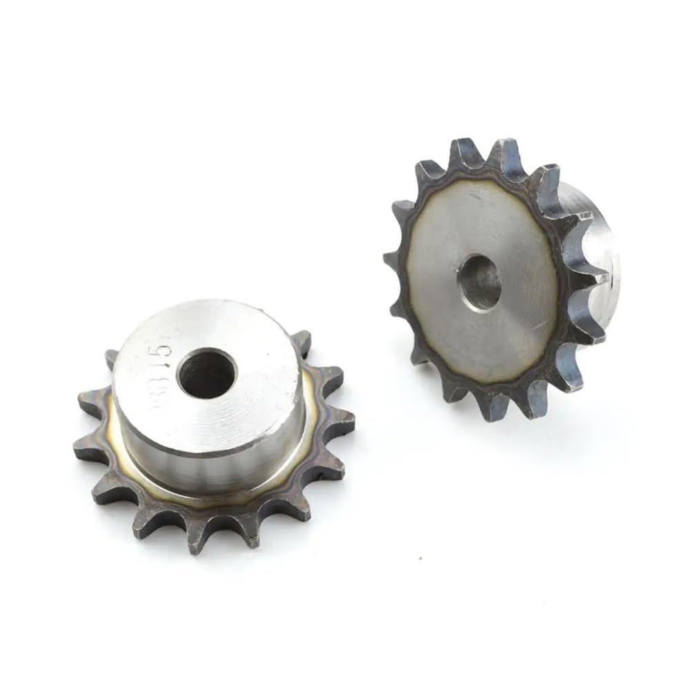 Piñón de cadena de rodillos, Piñón de acero al carbono 08B, 10-25 dientes, orificio proceso, diámetro interior 10/12/14 mm, paso 12,7(23 Teeth(Bore 14mm)